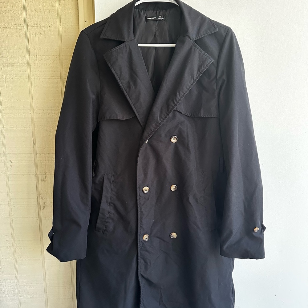 SHEIN Black Trench Coat